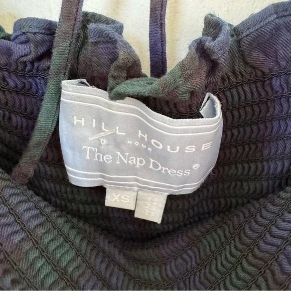 Hill House Naomi Nap Dress Long Sleeve Blackwatch Tartan Plaid size XS - Picture 9 of 13